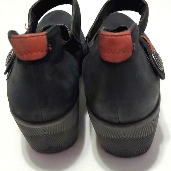 Cobb Hill by New Balance Black Leather Comfort Walking Work Platform Shoes - Picture 5 of 14